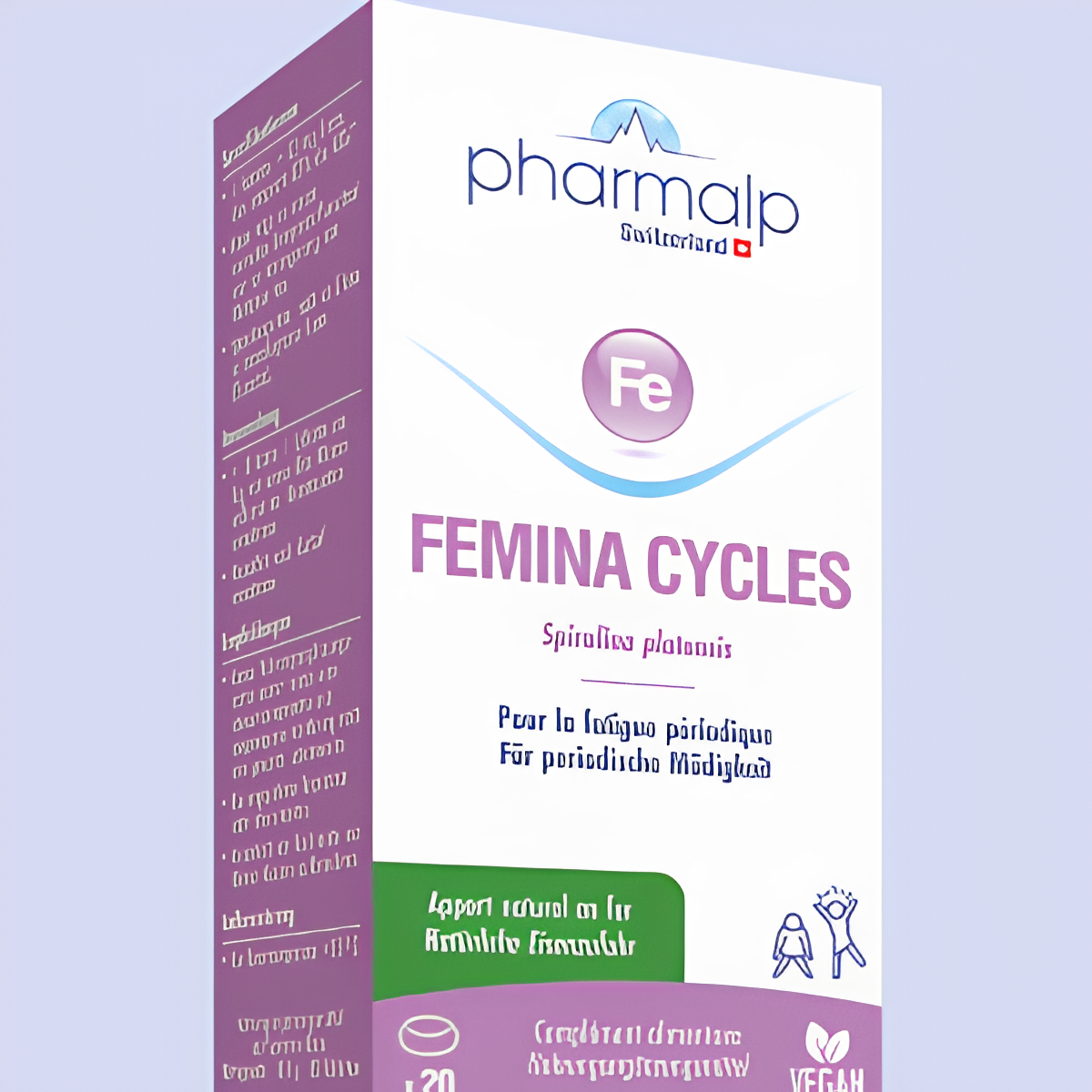 Femina Cycles – Complément spiruline fer végétal pour fatigue menstruelle