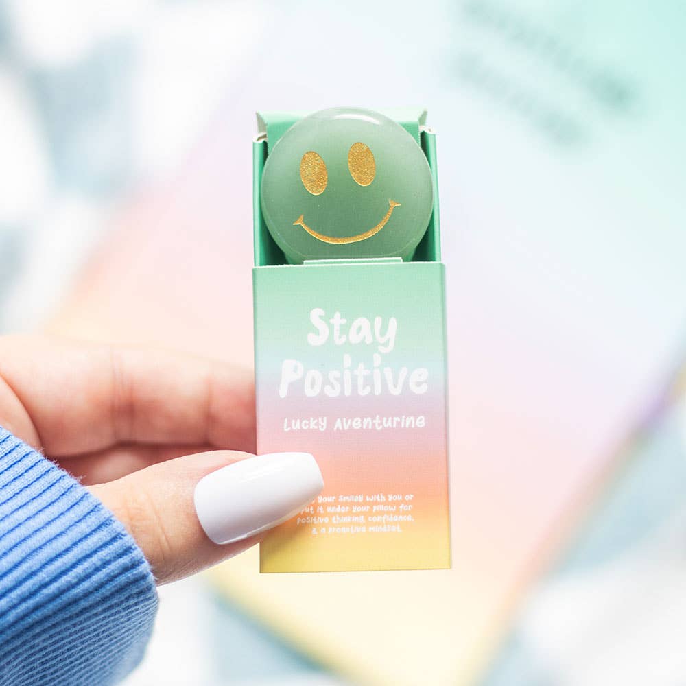 Cristal Happy Face en aventurine Stay Positive