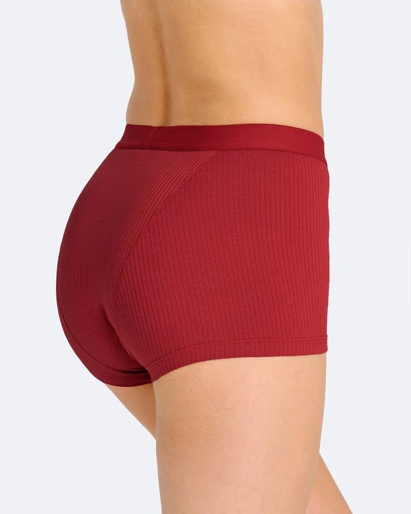 Boxer menstruel côtelé – Flux très abondant – Moodz - Baume Shop