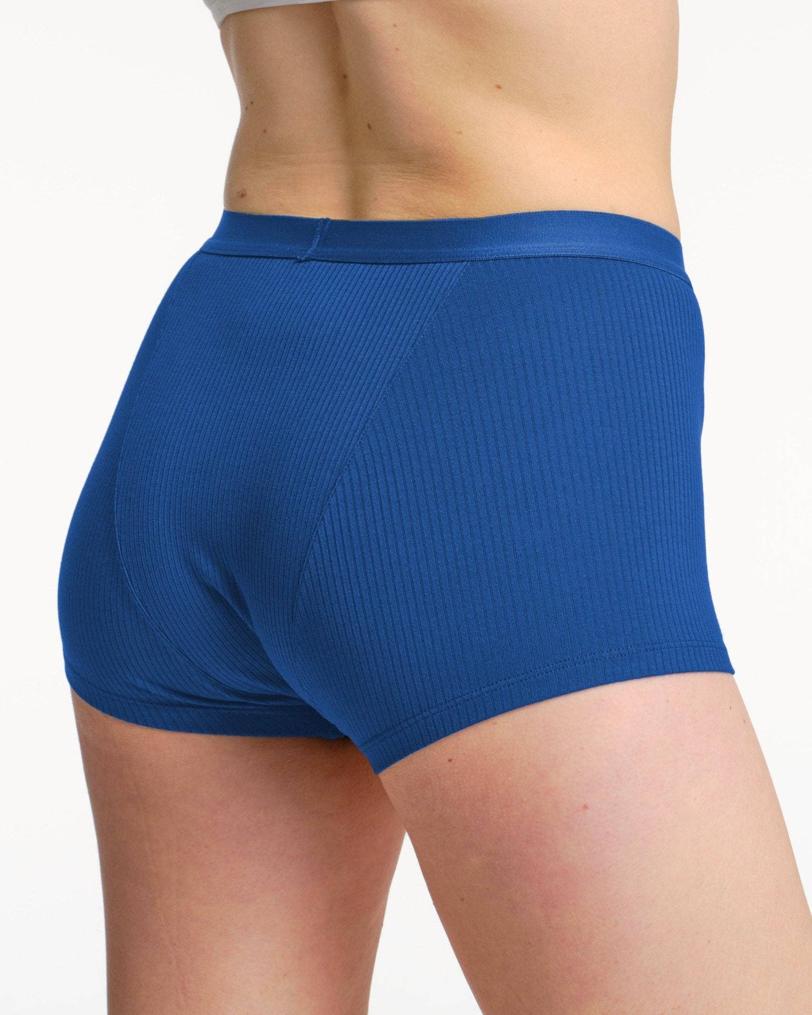Boxer menstruel côtelé – Flux très abondant – Moodz - Baume Shop
