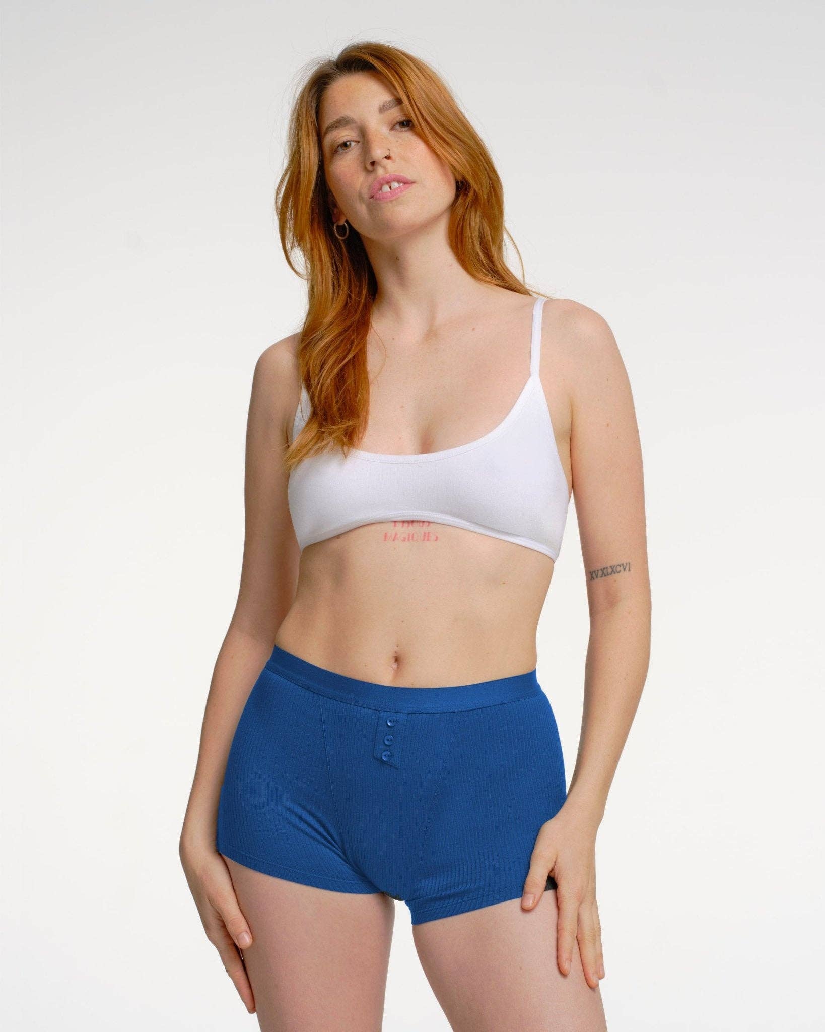 Boxer menstruel côtelé – Flux très abondant – Moodz - Baume Shop