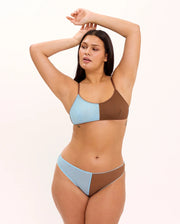 Bralette scoop en maille bicolore - sans armatures - Baume Shop