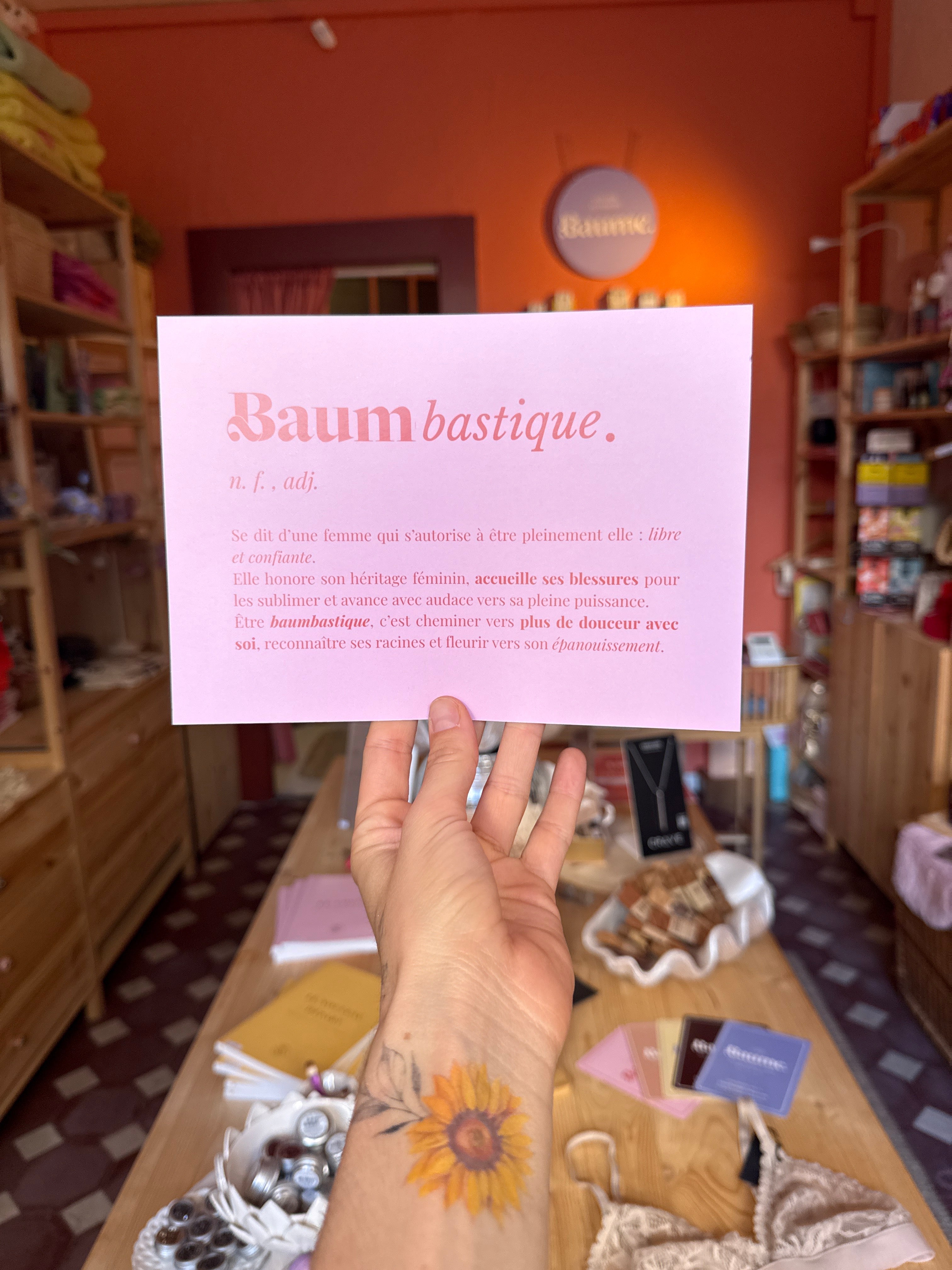 Carte postale - Baumbastique - Baume Shop