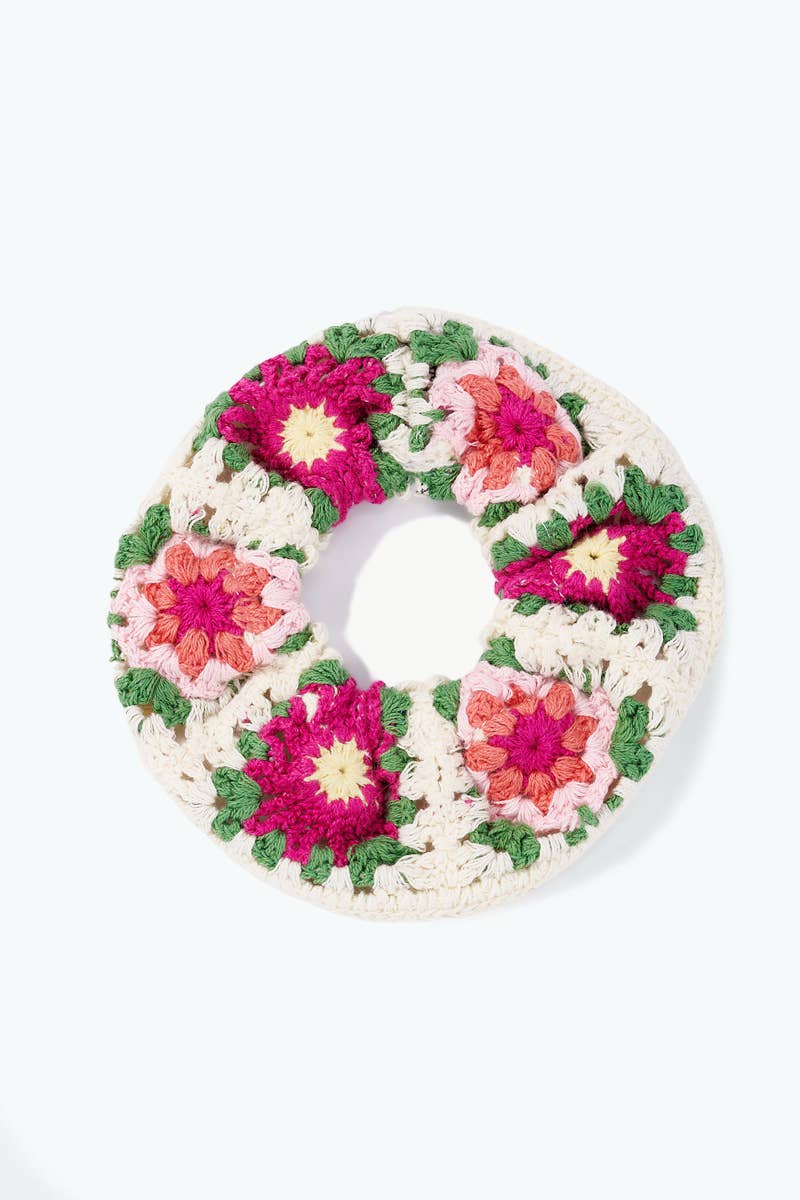 Chouchou crochet fraises 12cm - Baume Shop