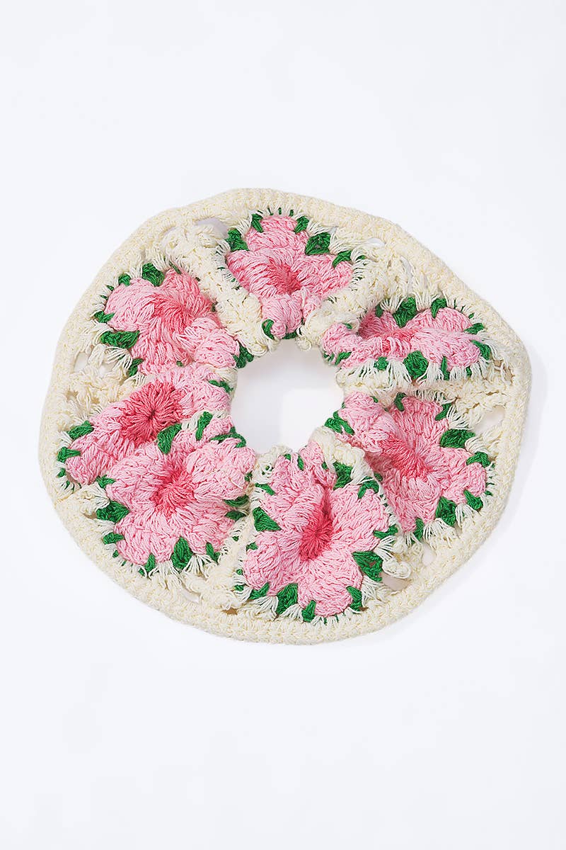 Chouchou crochet fraises 12cm - Baume Shop