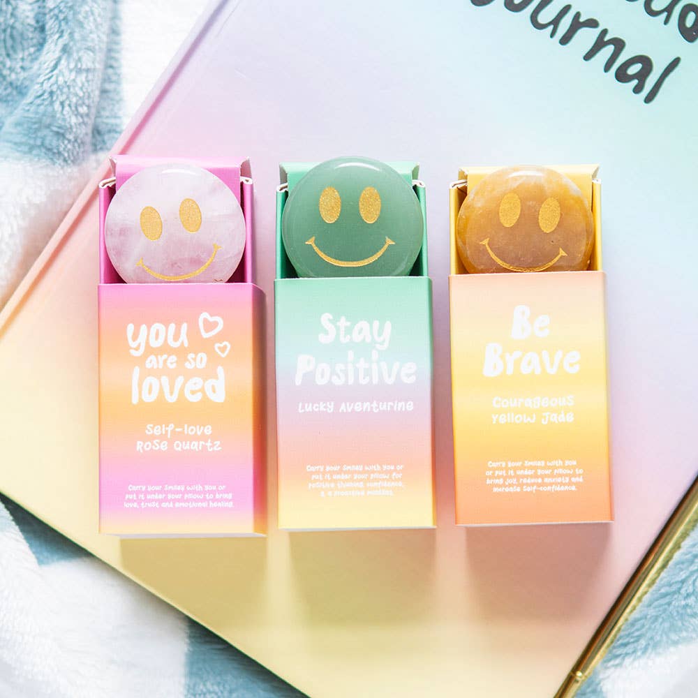 Cristal Happy Face en aventurine Stay Positive - Baume Shop