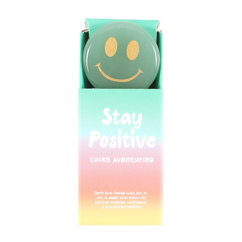 Cristal Happy Face en aventurine Stay Positive - Baume Shop