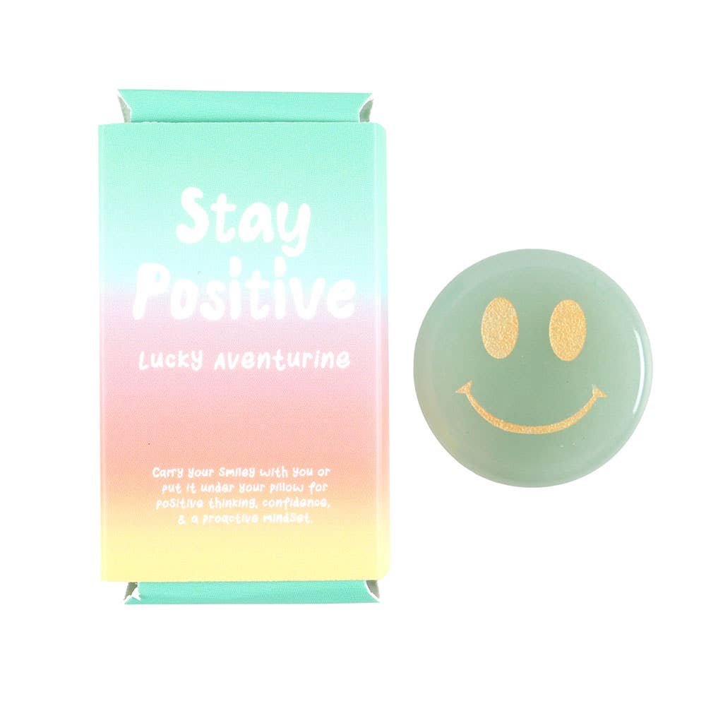 Cristal Happy Face en aventurine Stay Positive - Baume Shop