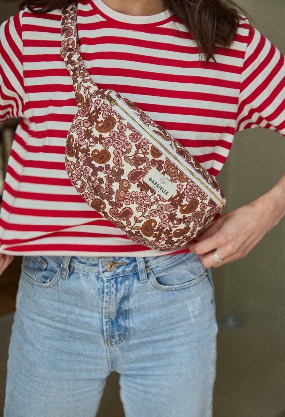 Sac banane en coton Arabesque