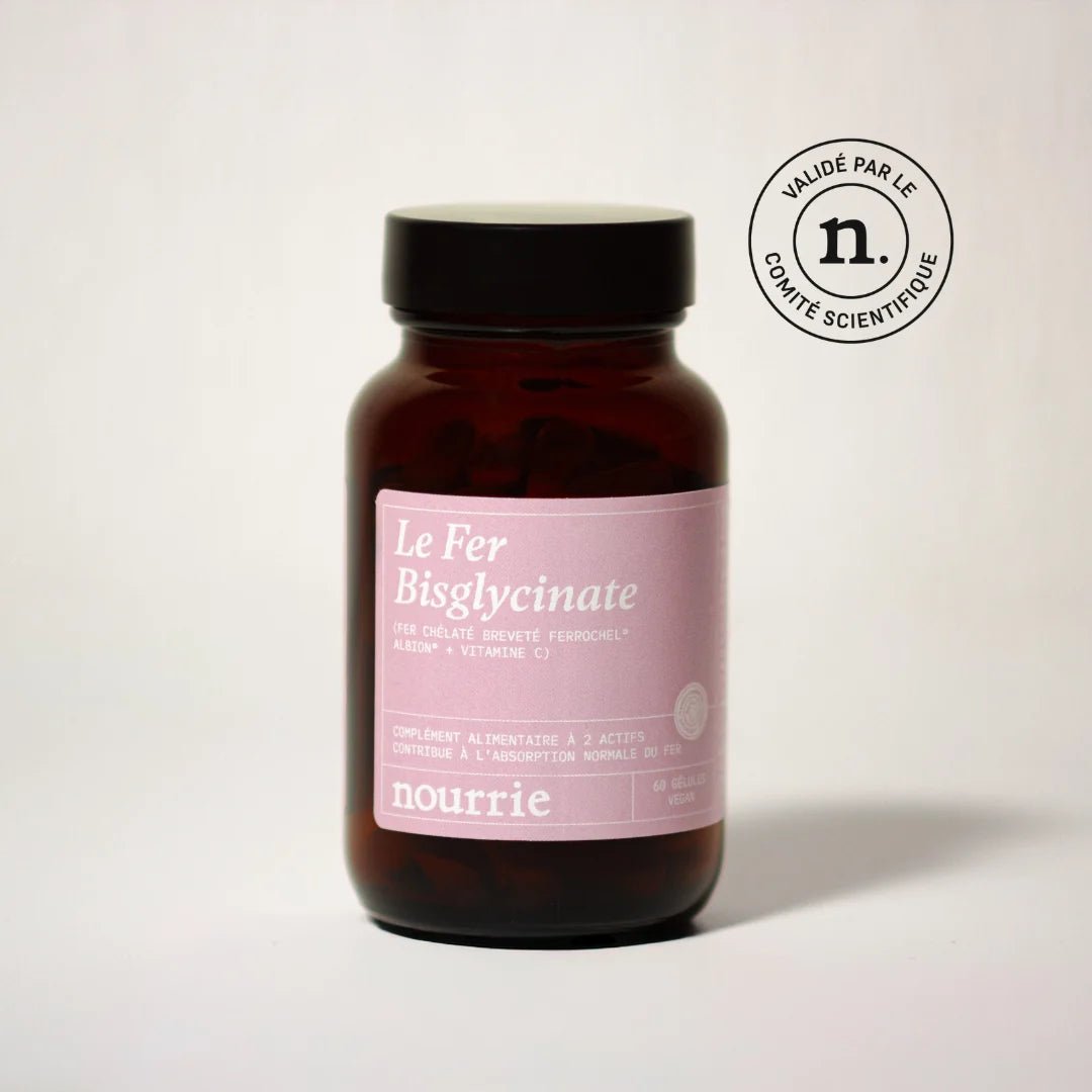 Fer Bisglycinate + Vitamine C – 60 gélules – Nourrie - Baume Shop