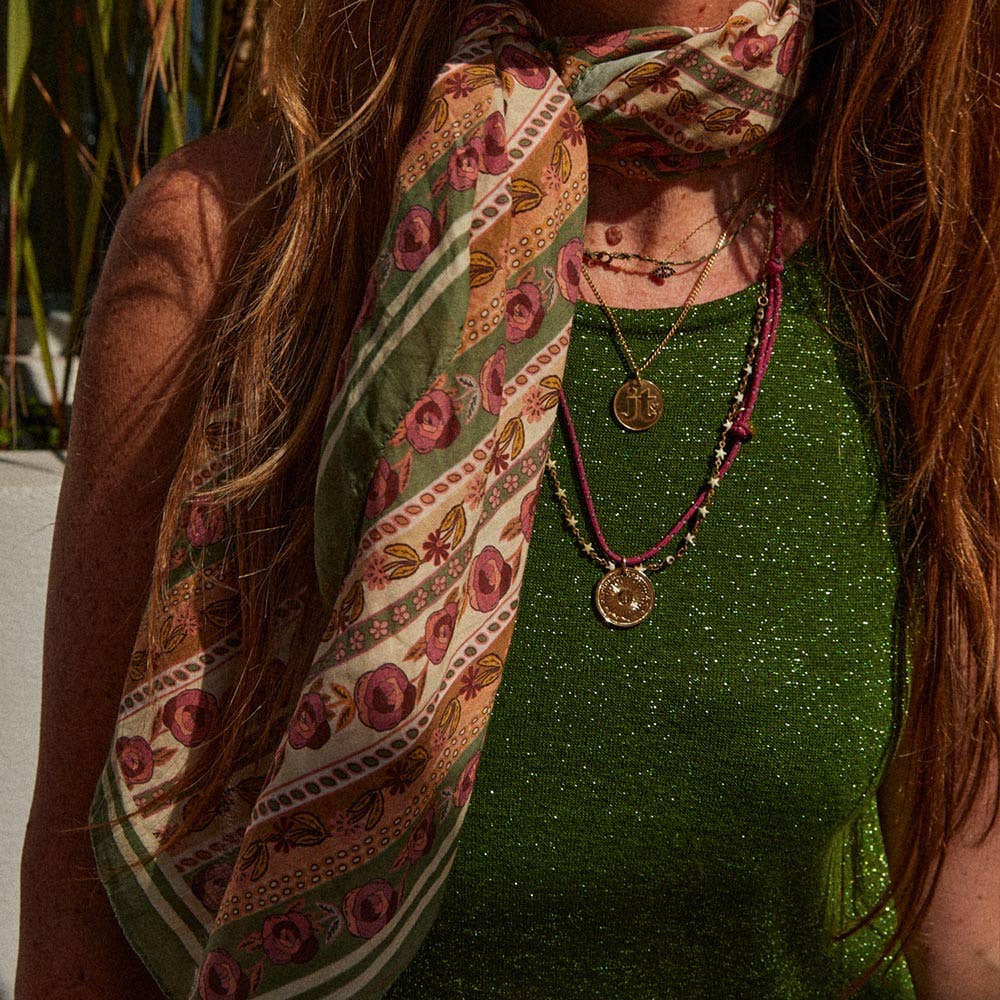 Foulard en voile de coton Flores - Baume Shop
