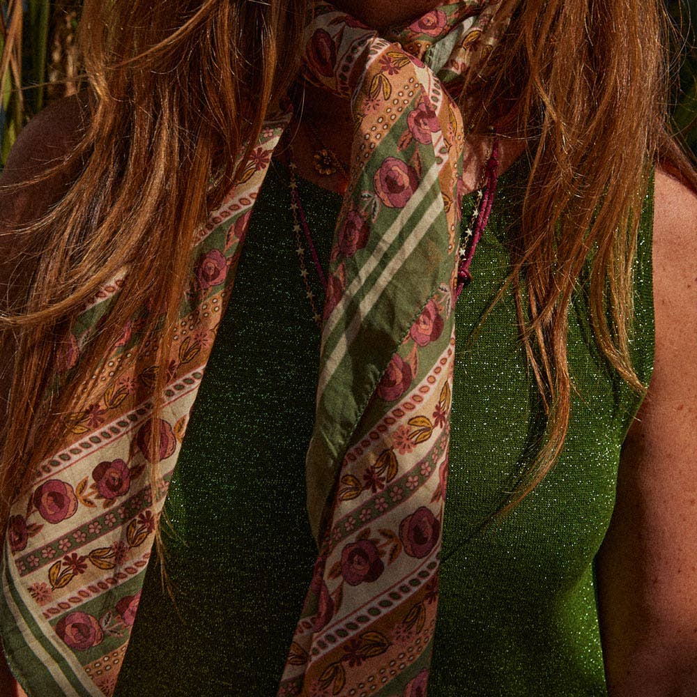 Foulard en voile de coton Flores - Baume Shop