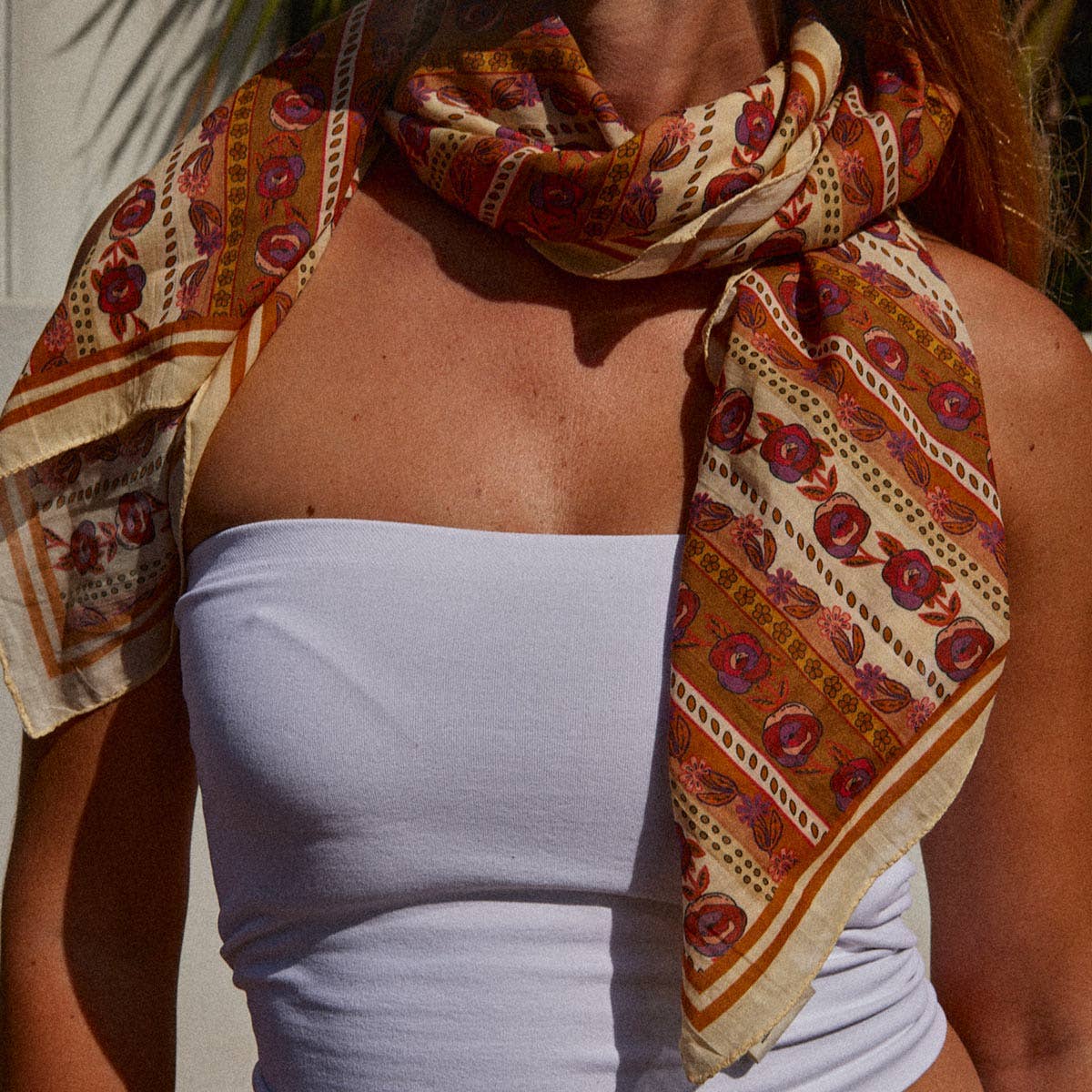Foulard en voile de coton Flores - Baume Shop