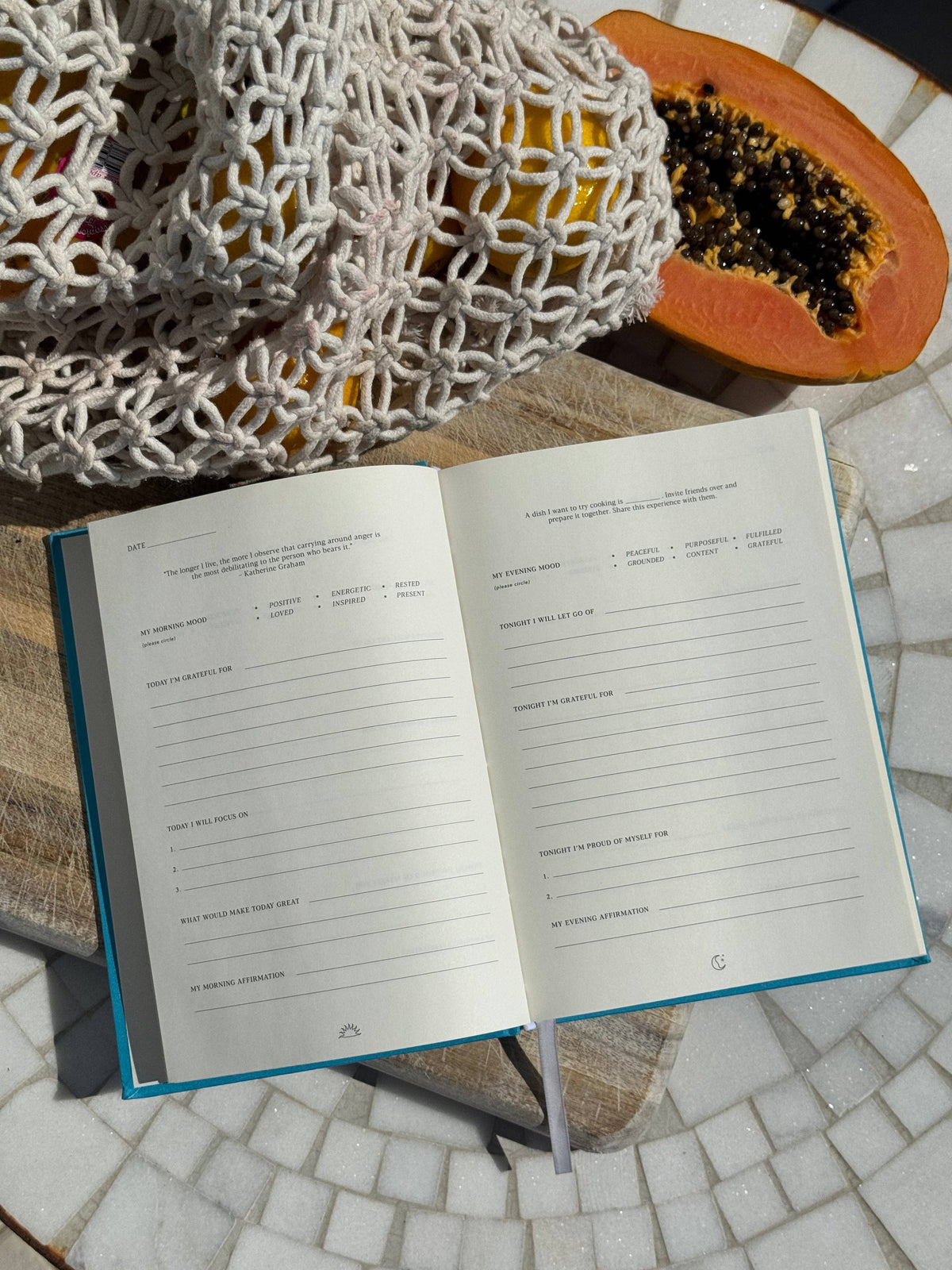 Gratitude Journal – Journal de gratitude guidé lin – Selfdom - Baume Shop