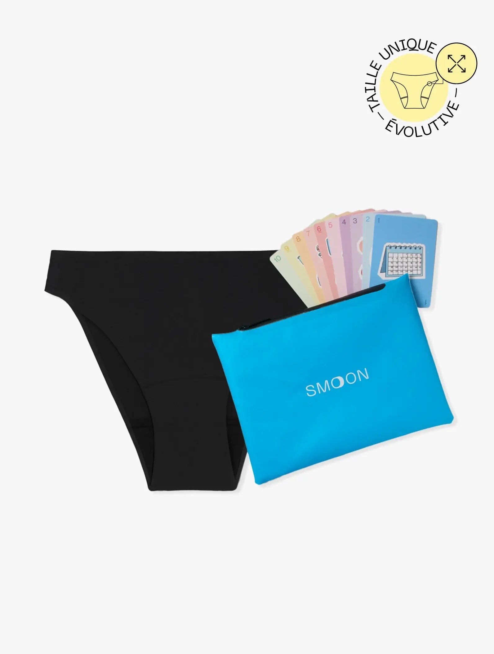 Kit Premières Règles – Culotte menstruelle One Size + pochette + jeu éducatif – Smoon - Baume Shop