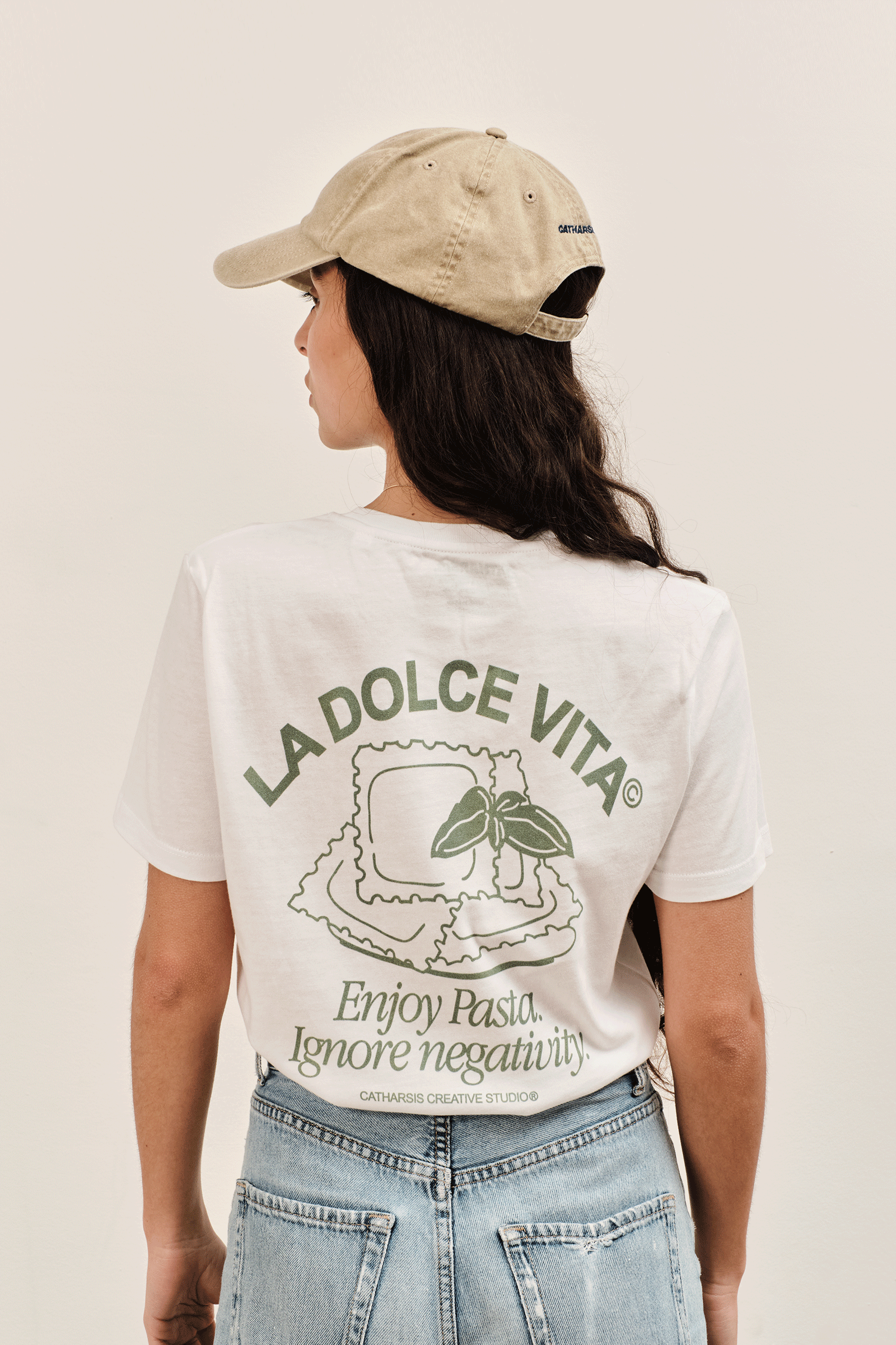 La Dolce Vita Crop Top Coton Bio Sérigraphié – Catharsis - Baume Shop
