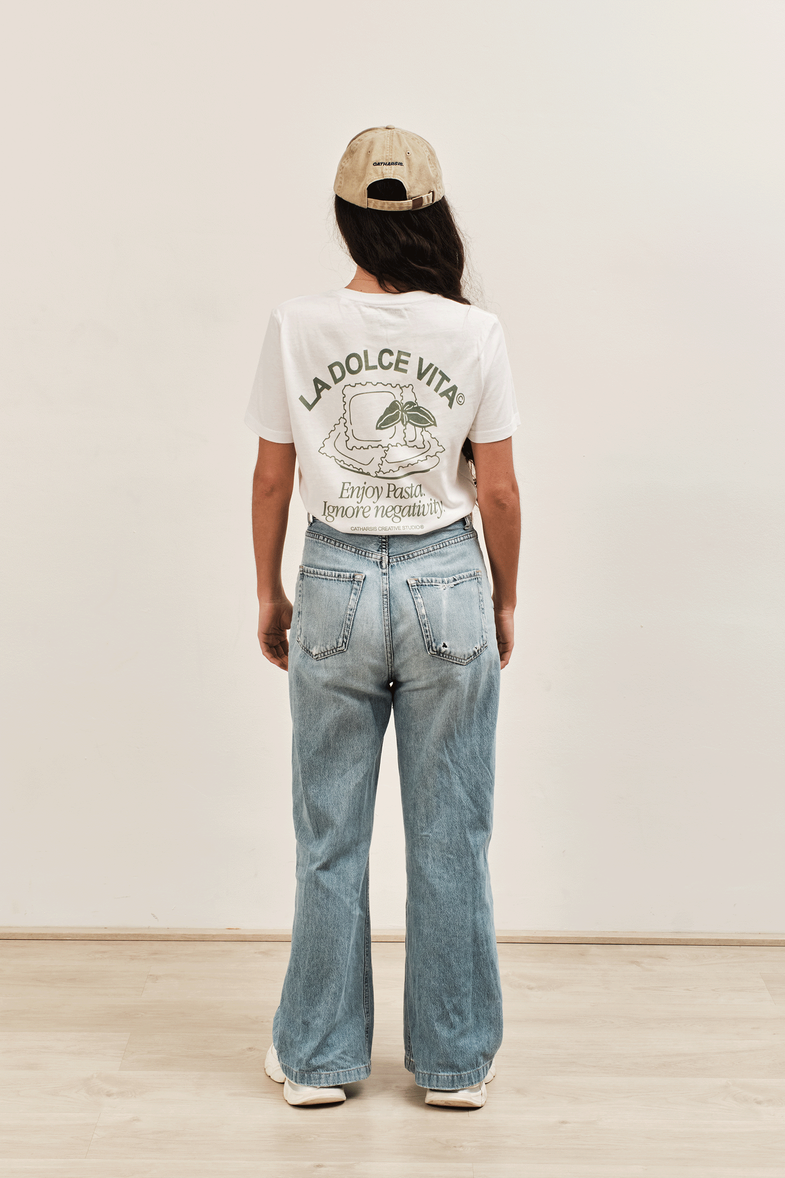 La Dolce Vita Crop Top Coton Bio Sérigraphié – Catharsis - Baume Shop