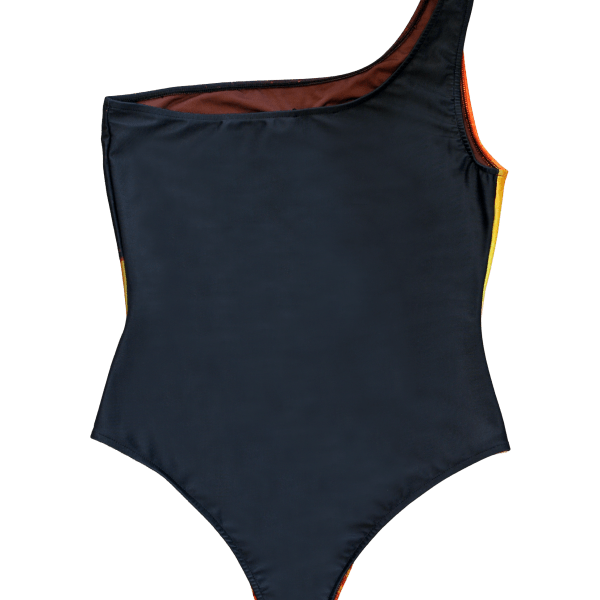 Mallorca – Maillot une pièce épaule asymétrique imprimé coucher de soleil – SOLOR DV - Baume Shop