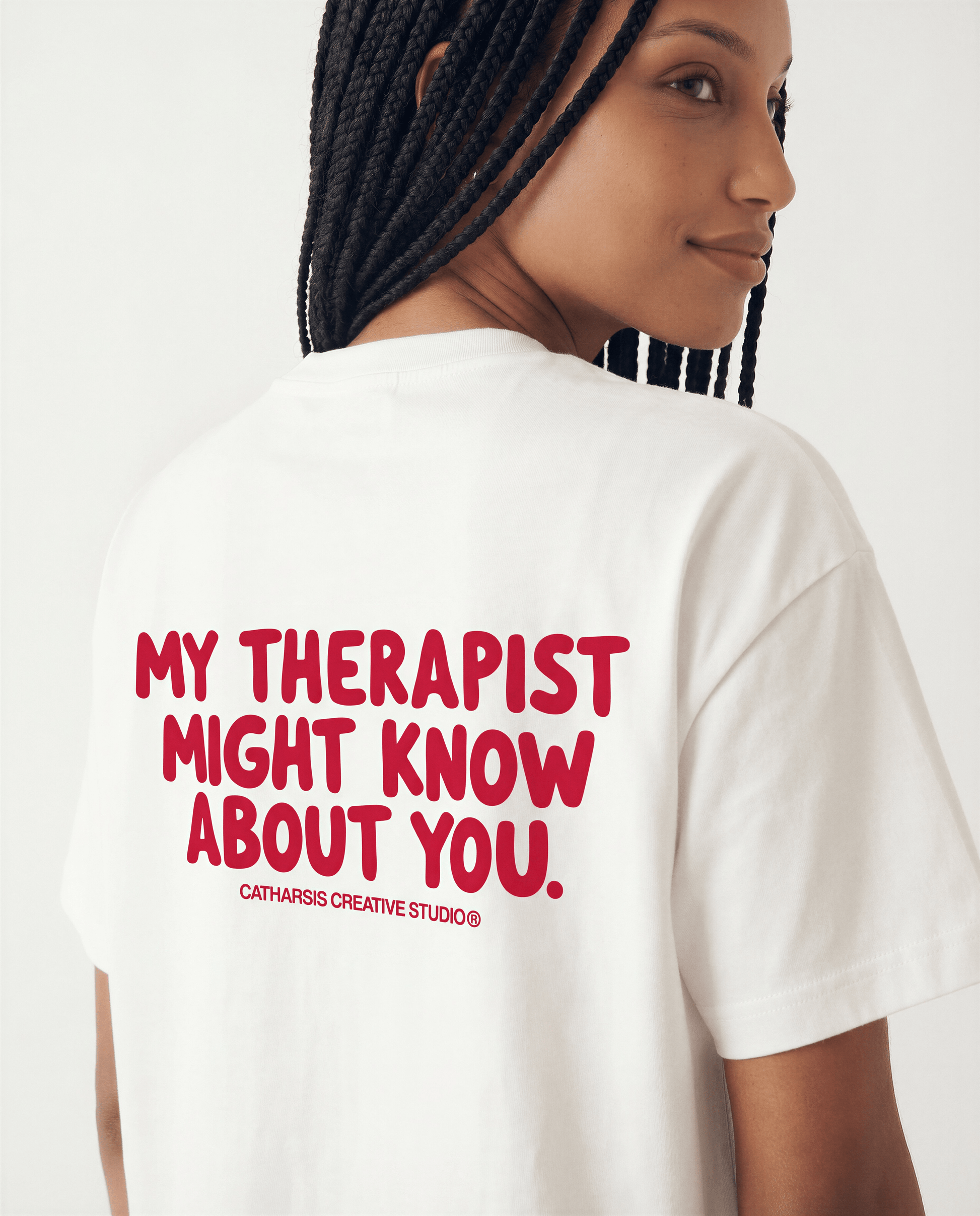 My Therapist Might Know About You Crop fit Coton Bio – Catharsis - Baume Shop