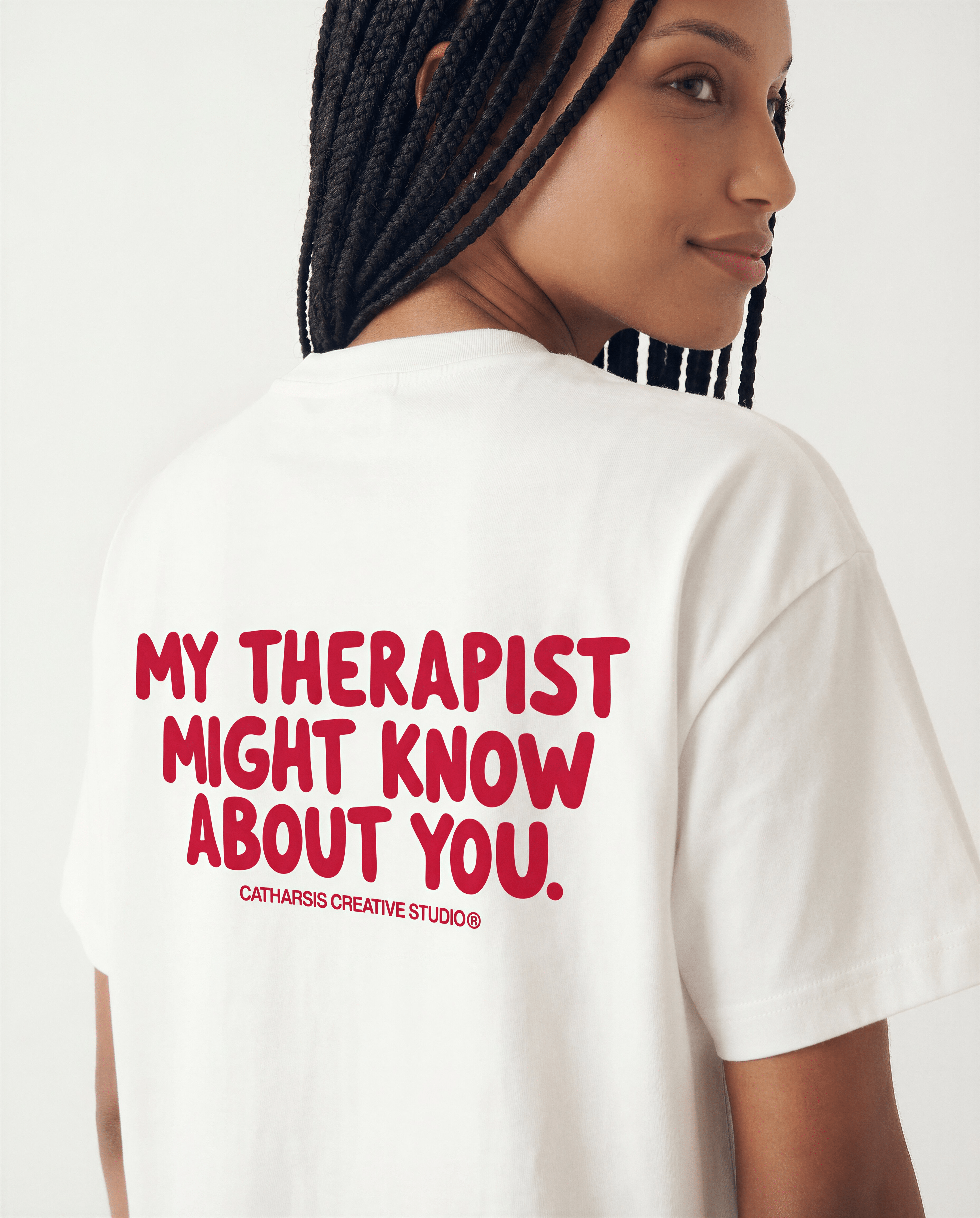 My Therapist Might Know About You Crop fit Coton Bio – Catharsis - Baume Shop
