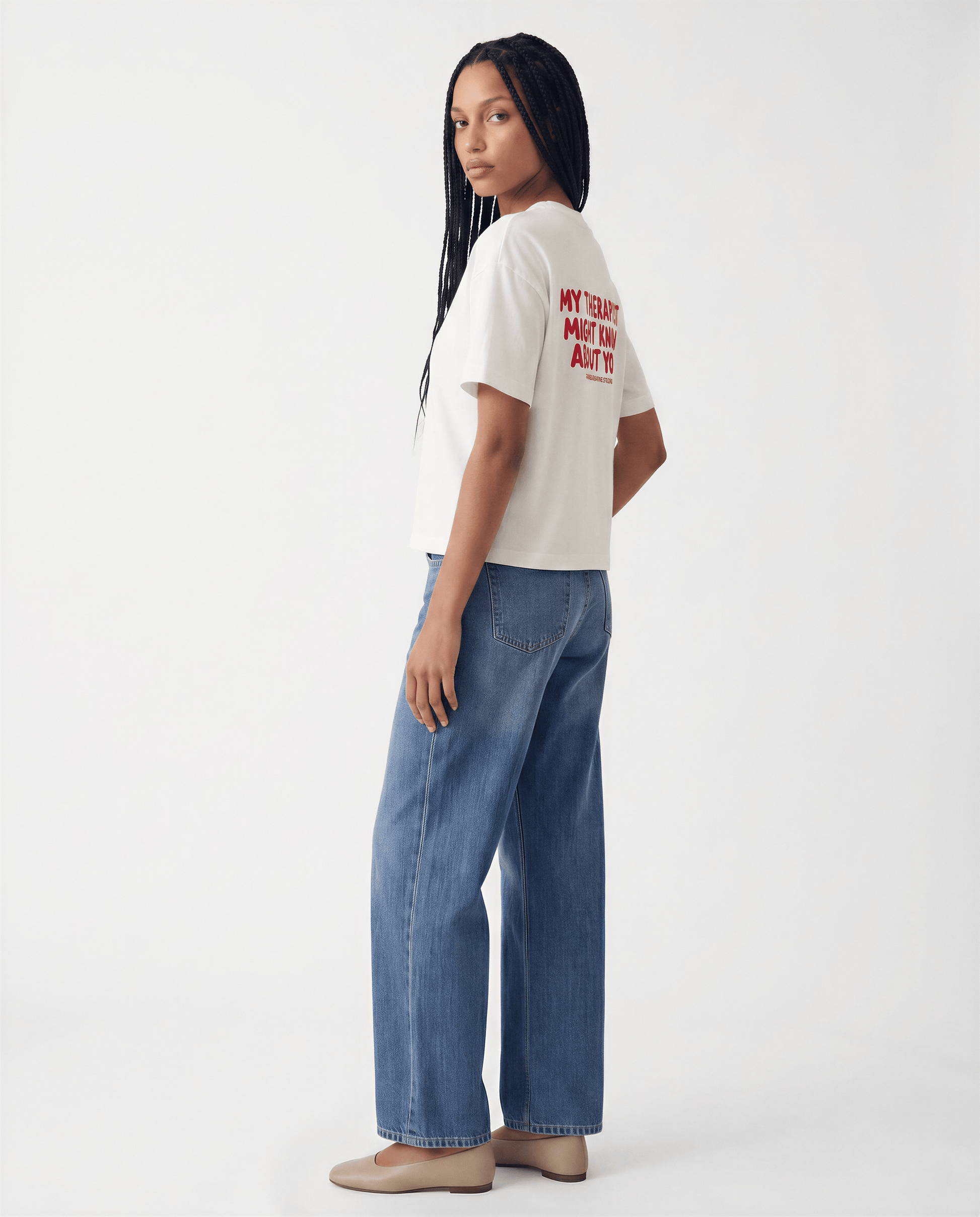 My Therapist Might Know About You Crop fit Coton Bio – Catharsis - Baume Shop