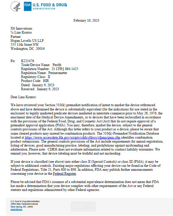 PERIFIT - Appareil d'entraînement de Kegel - Entraîneur du plancher pelvien avec application - Baume Shop