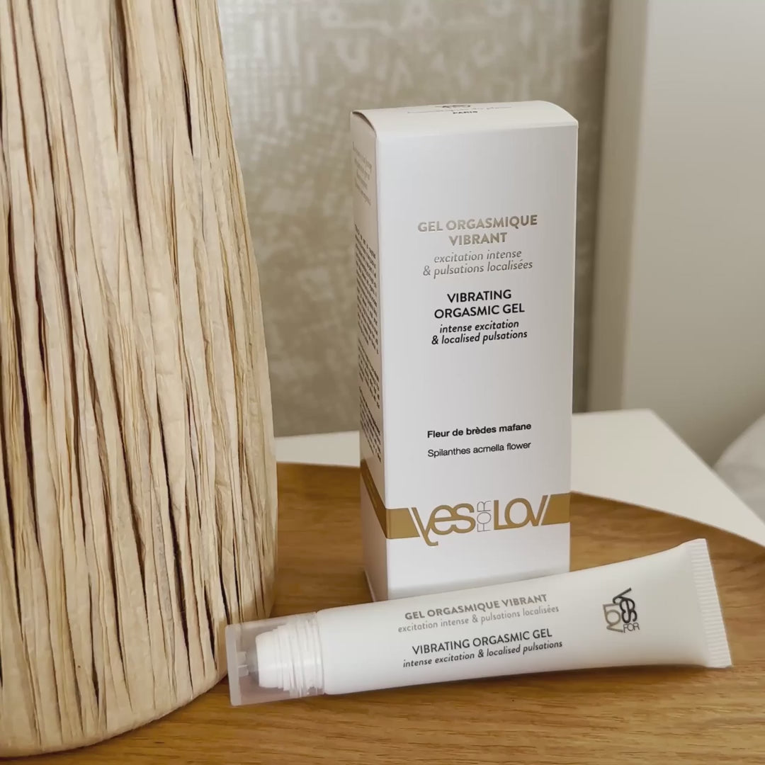 Load video: Gel Orgasmique Vibrant, Excitation Intense &amp; Pulsations Localisées — YESforLOV