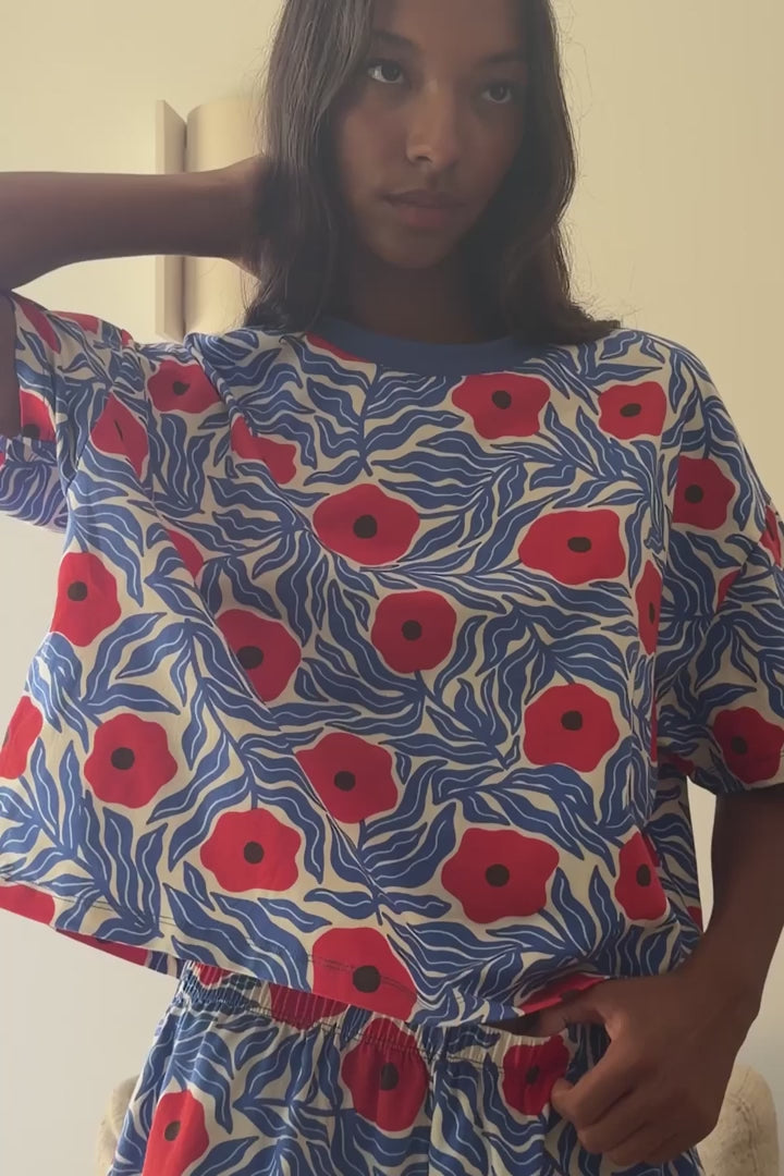 Carica video: Pyjama Court Coton Bio Tangerine – We Are Jolies