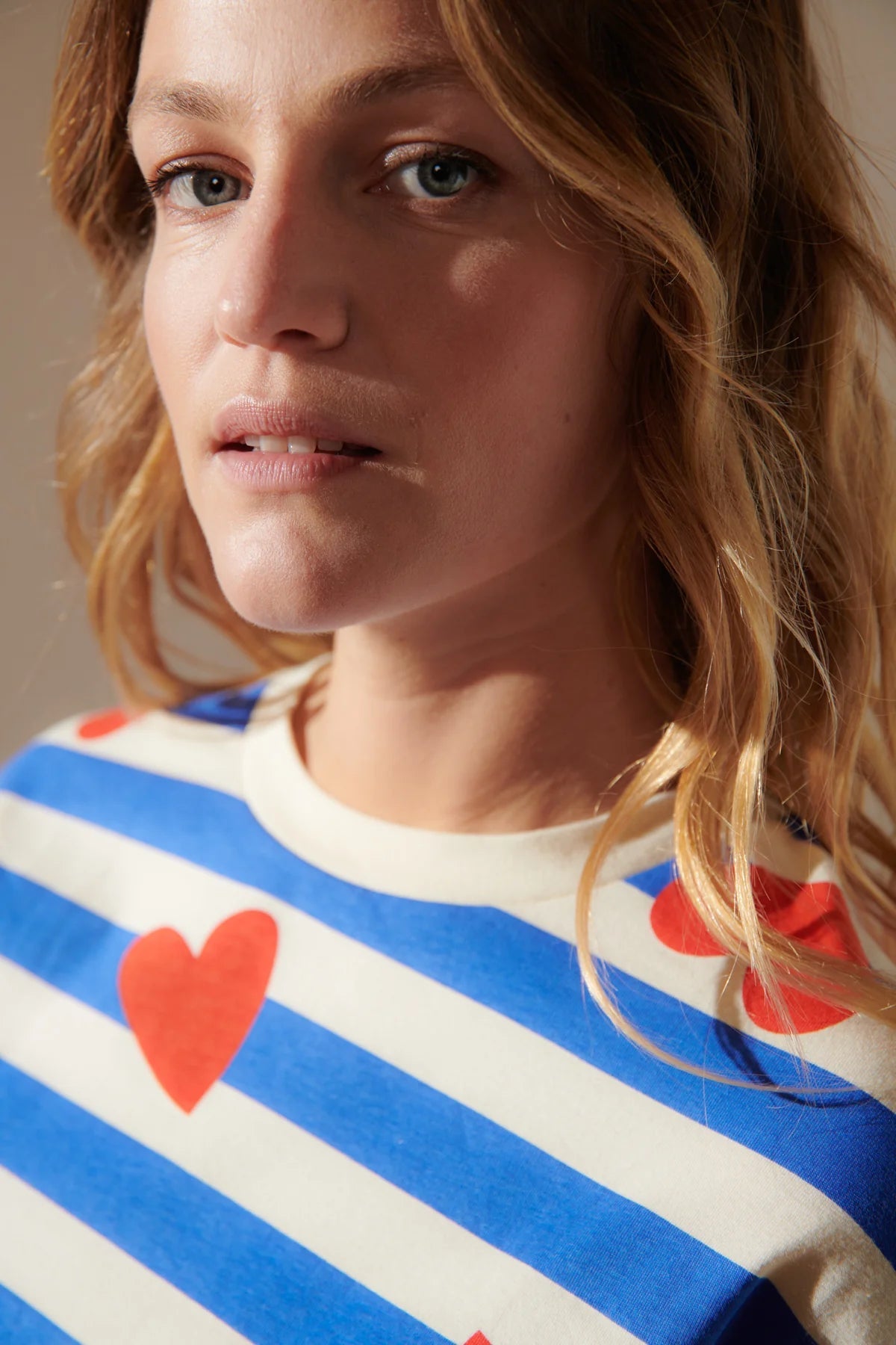 Pyjama Court Coton Bio Marinière Cœurs – We Are Jolies - Baume Shop