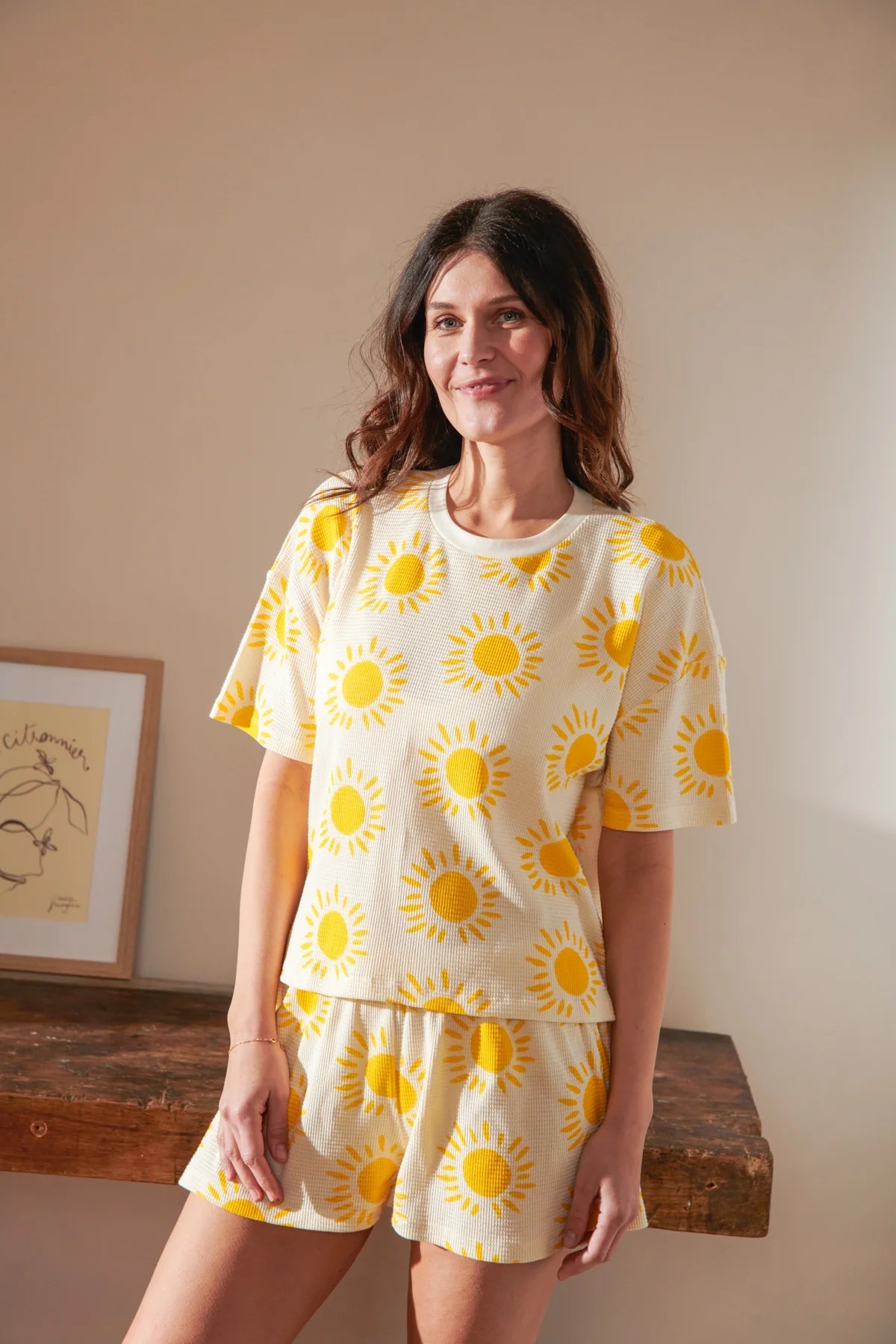 Pyjama Gaufré Coton Bio Soleils – We Are Jolies - Baume Shop