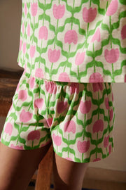 Pyjama Gaufré Coton Bio Tulipes Roses – We Are Jolies - Baume Shop