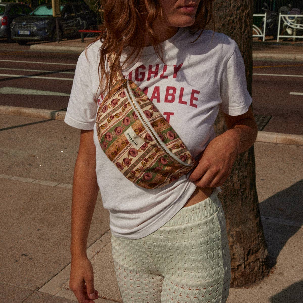 Sac banane en coton Flores - Baume Shop