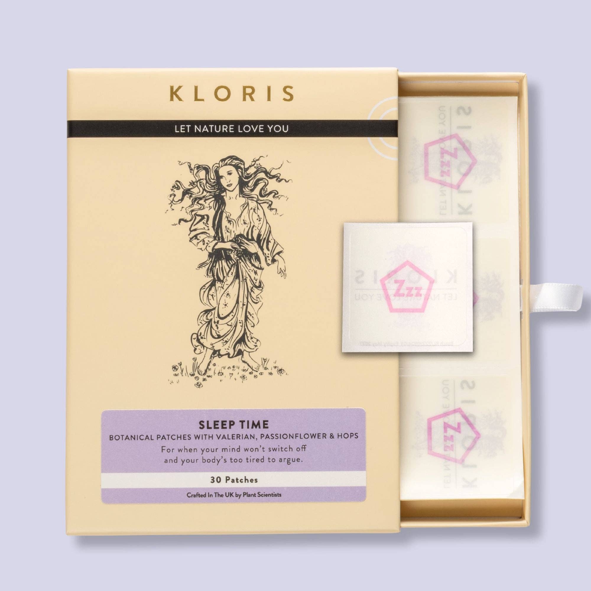 Sleep Time – Patches sommeil CBD, CBG & plantes – KLORIS - Baume Shop