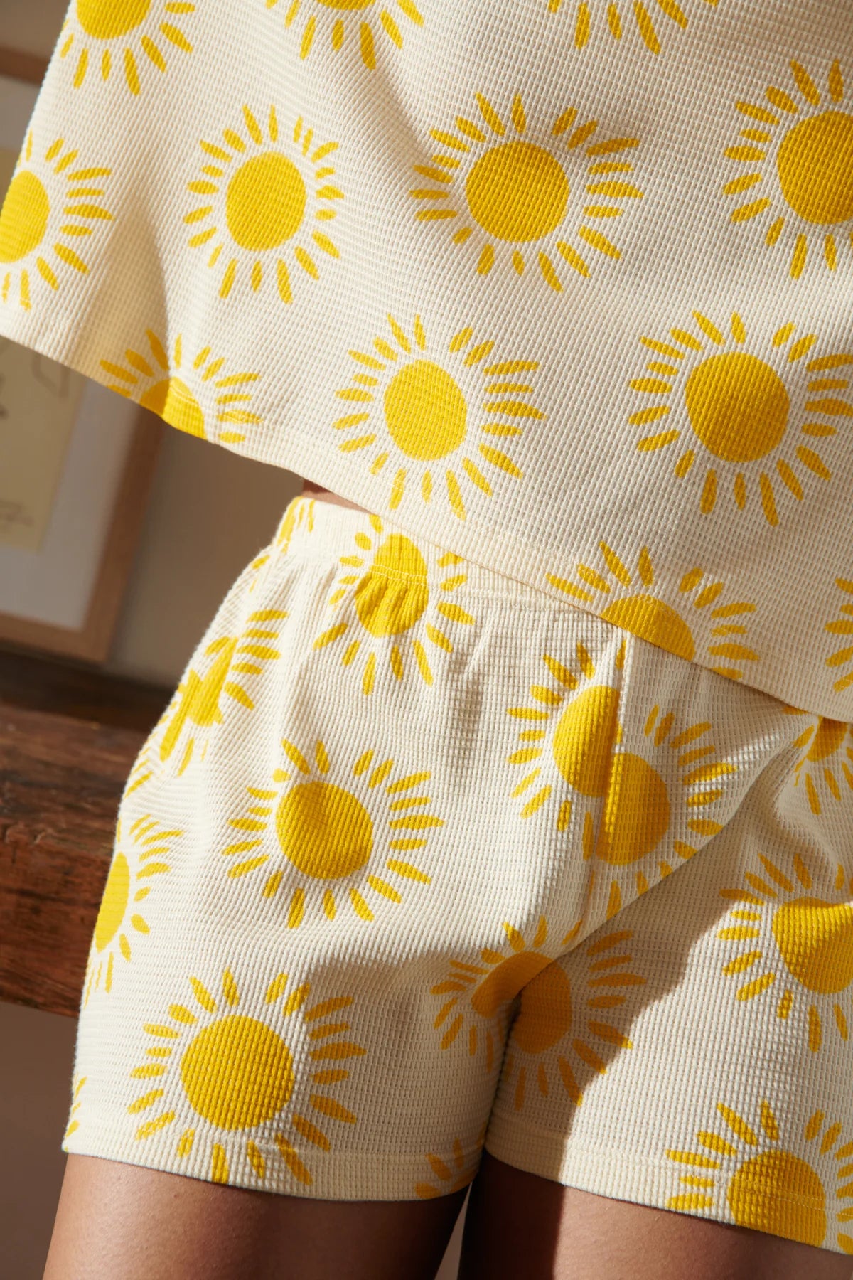 Pyjama Gaufré Coton Bio Soleils – We Are Jolies