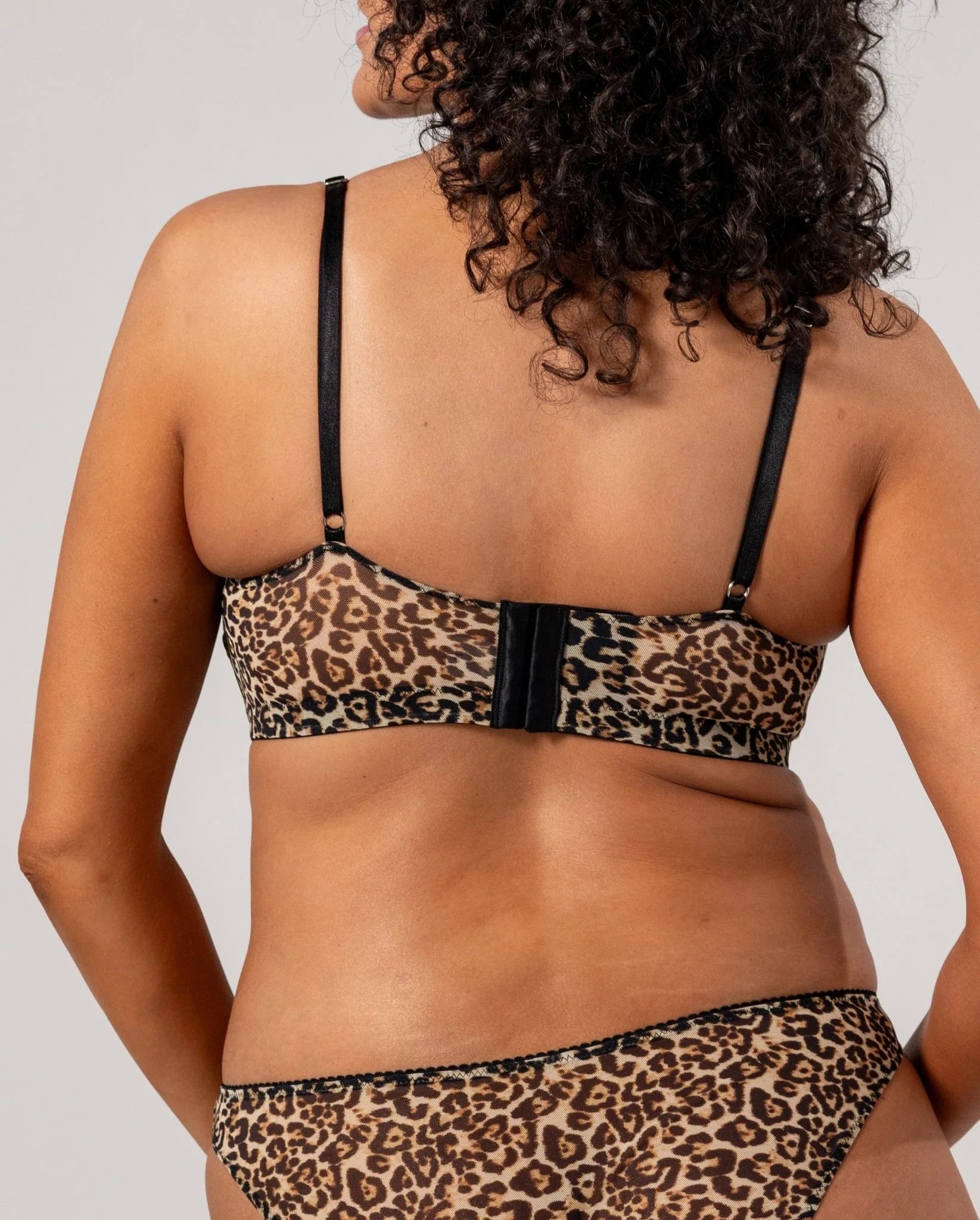 Soutien - gorge balconette en maille léopard— sans armatures - Baume Shop
