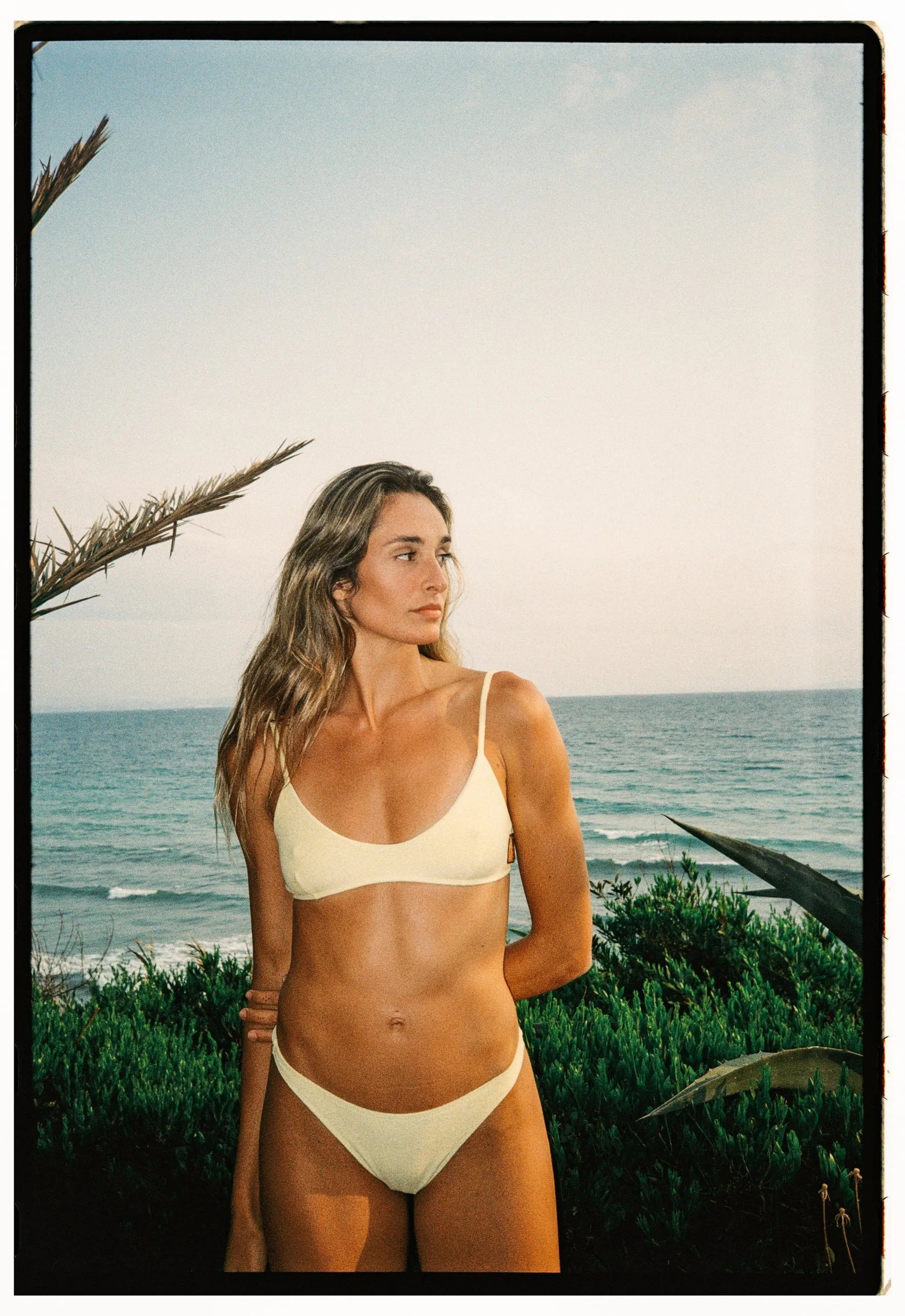 Tamariu – Bikini triangle éponge coton jaune – SOLOR - Baume Shop