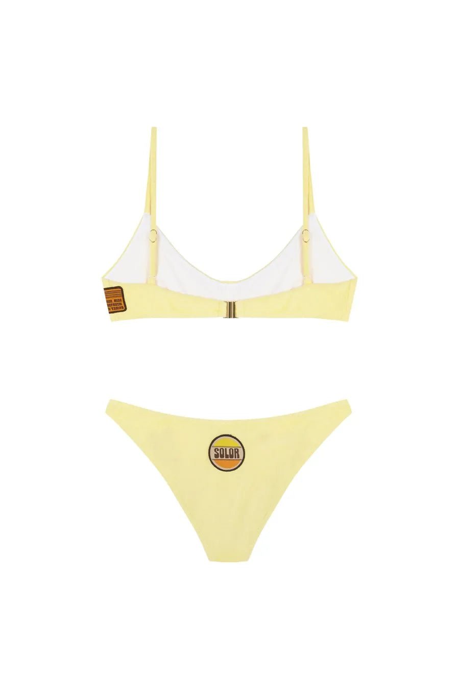 Tamariu – Bikini triangle éponge coton jaune – SOLOR - Baume Shop