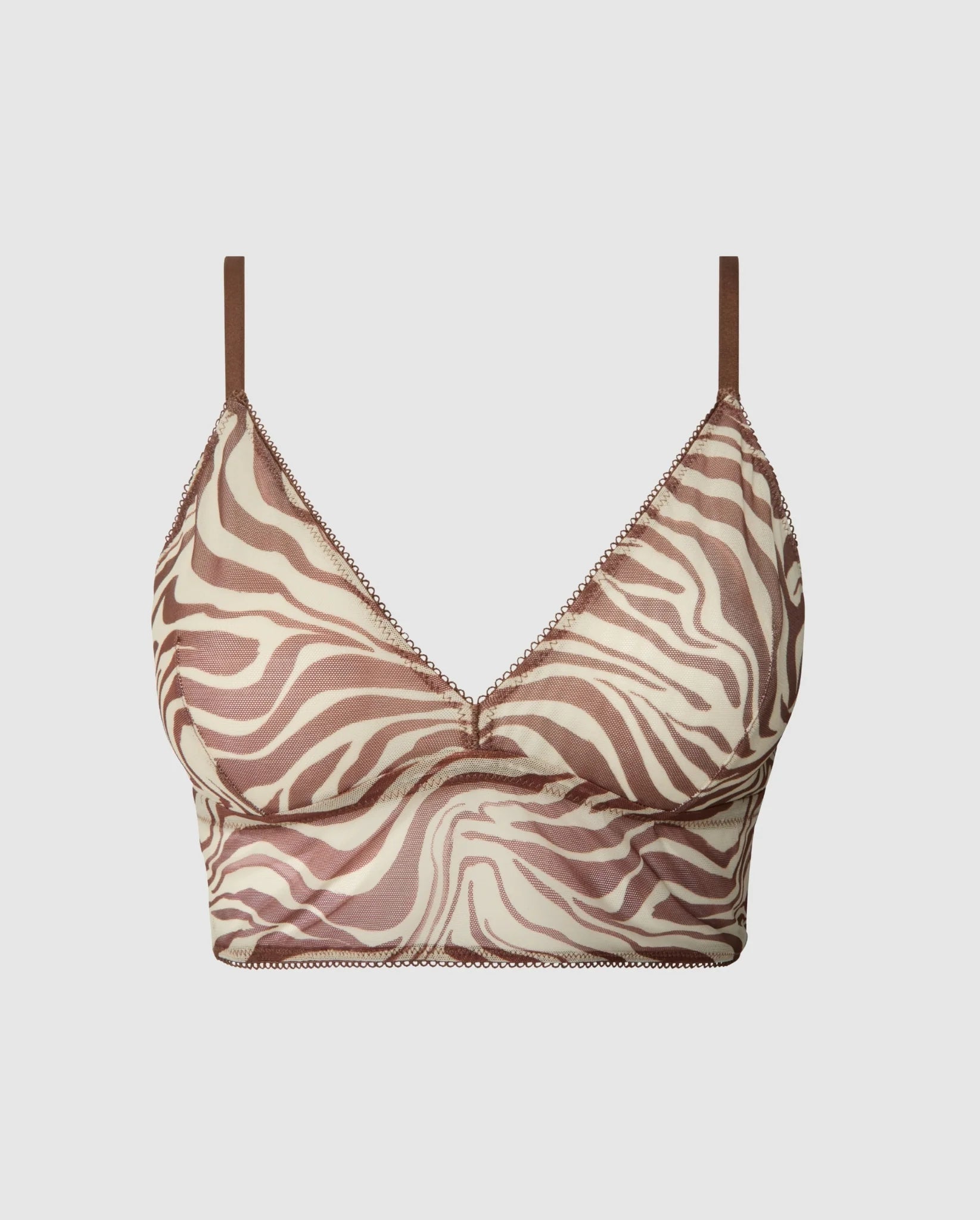 Top triangle maille imprimé zèbre – Understatement - Baume Shop