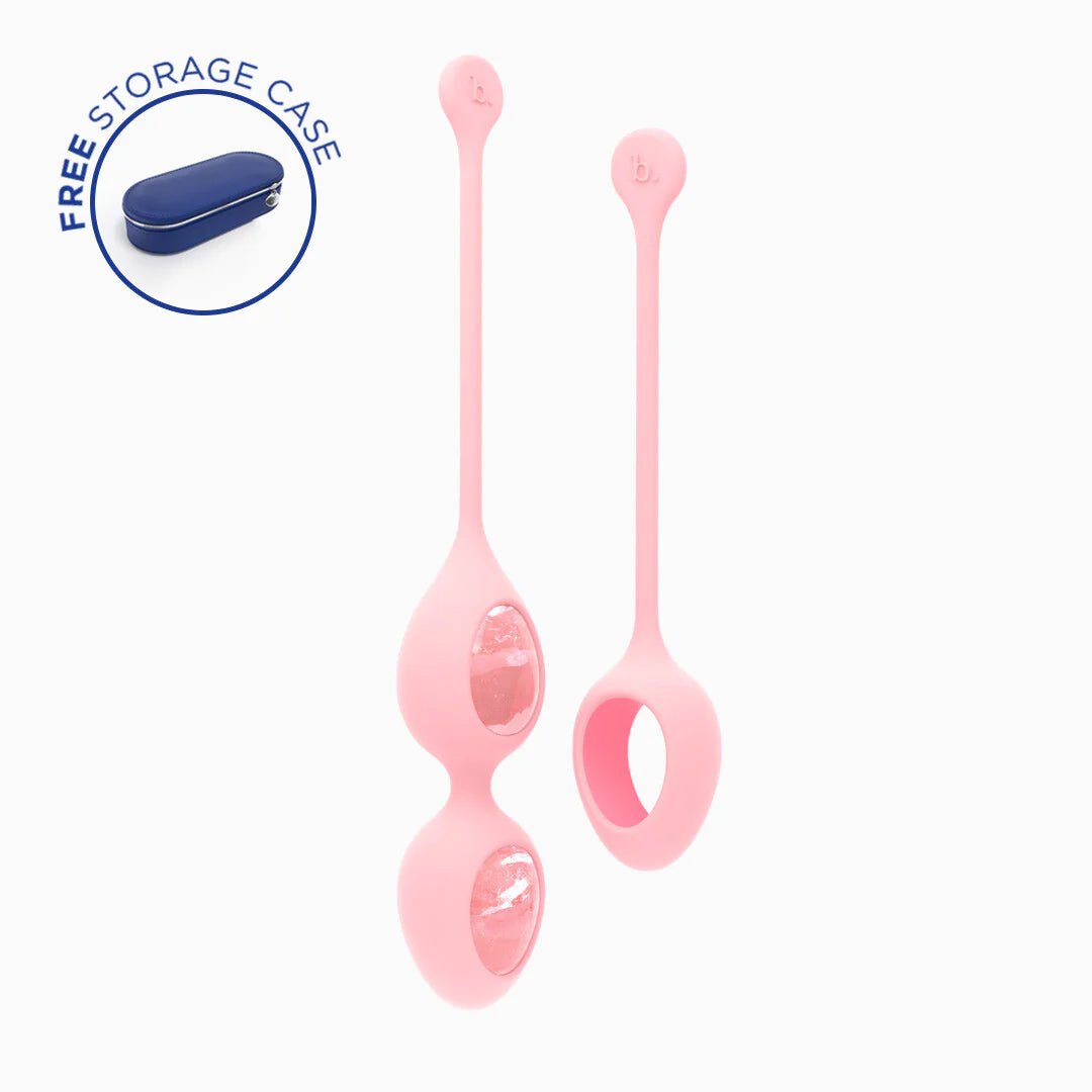 Yonii Set 2 Œufs de Yoni Quartz Rose Plancher Pelvien – Biird - Baume Shop