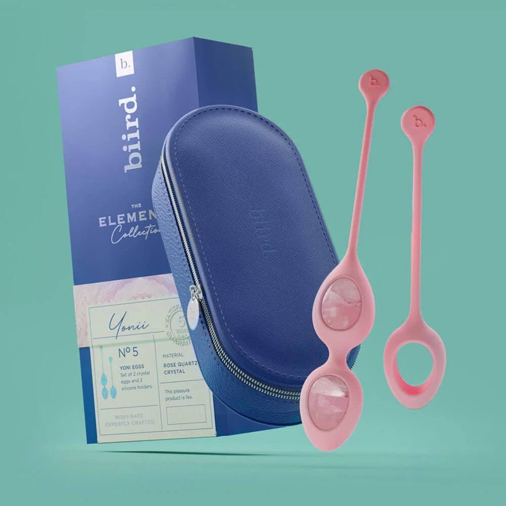 Yonii Set 2 Œufs de Yoni Quartz Rose Plancher Pelvien – Biird - Baume Shop